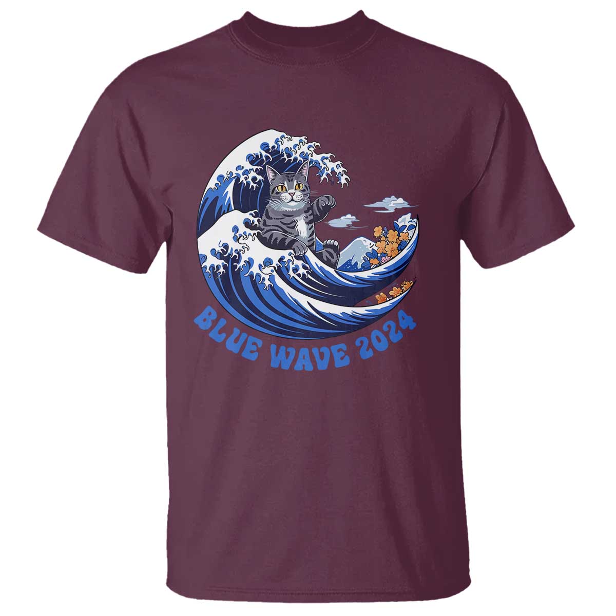funny-blue-wave-2024-t-shirt-vote-blue-presidential-elections-cat-tsunami-flowers