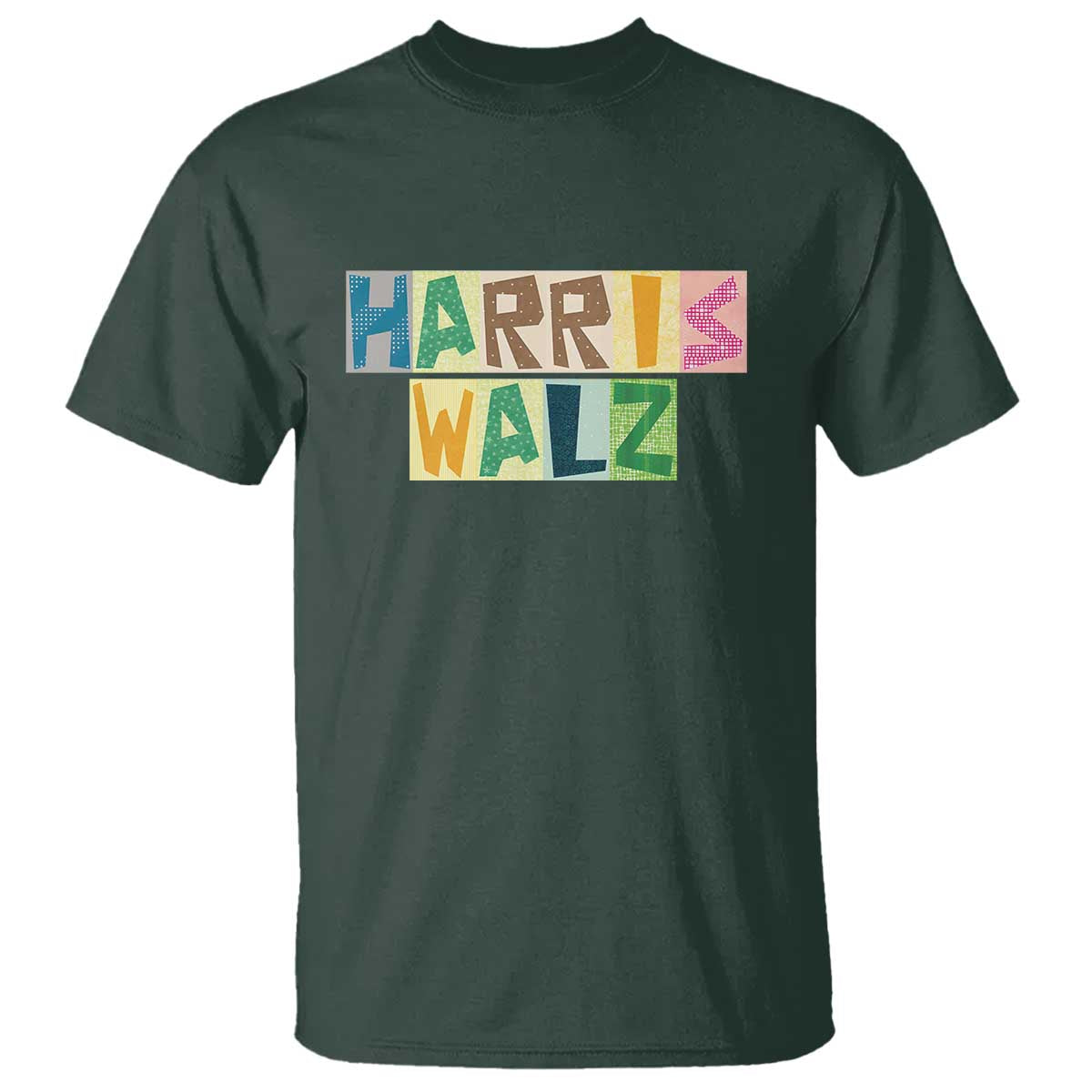 harris-walz-supporter-t-shirt-colorful-quilted-paper-pattern-us-presidential-election