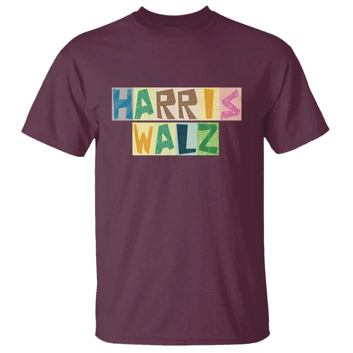 harris-walz-supporter-t-shirt-colorful-quilted-paper-pattern-us-presidential-election