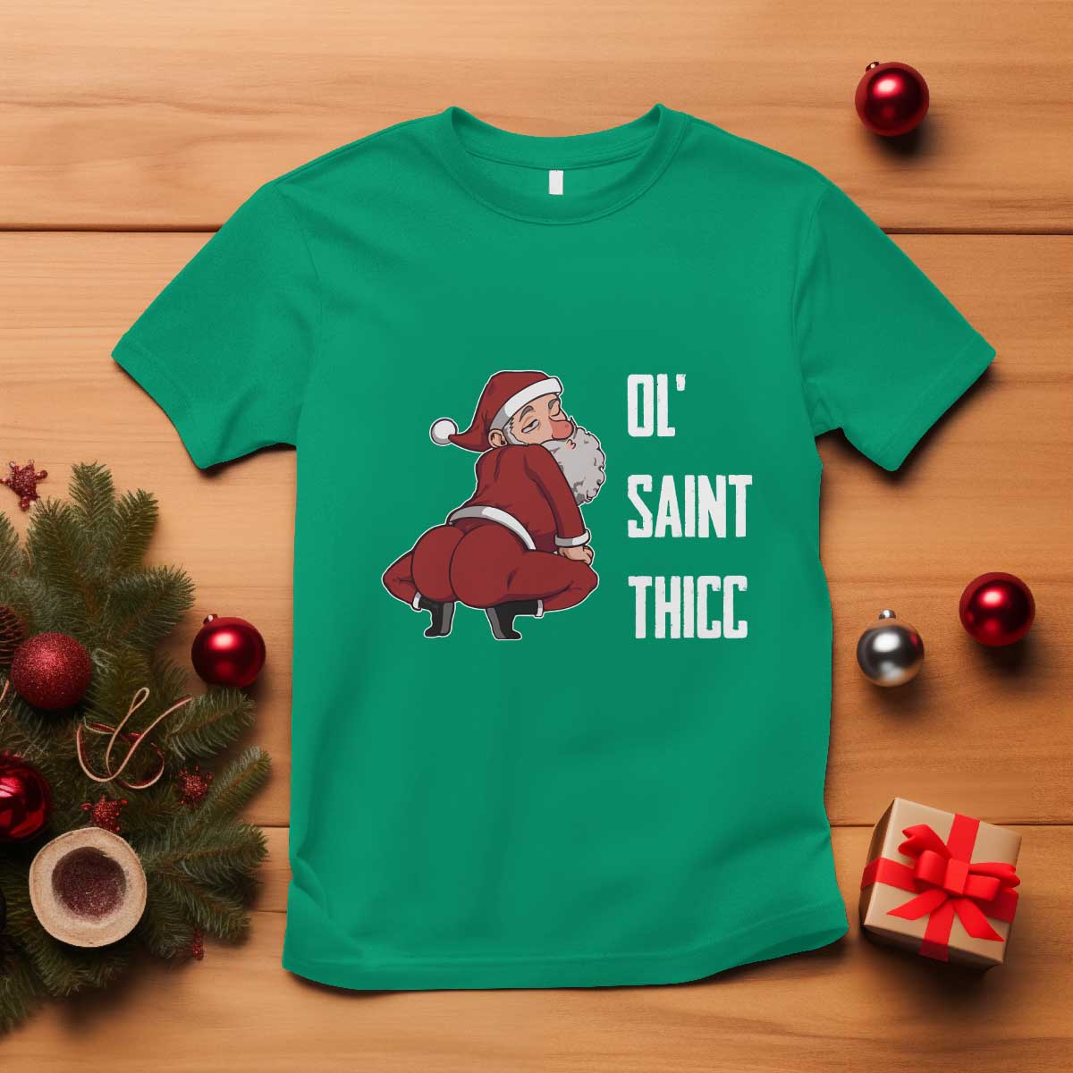 funny-christmas-naughty-santa-t-shirt-ol-saint-thicc-kiss-my-ass