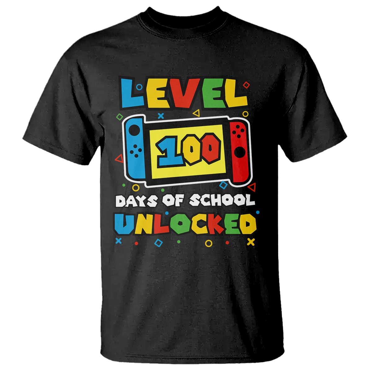 level-100-days-of-school-unlocked-t-shirt-happy-100th-days-of-school-gaming
