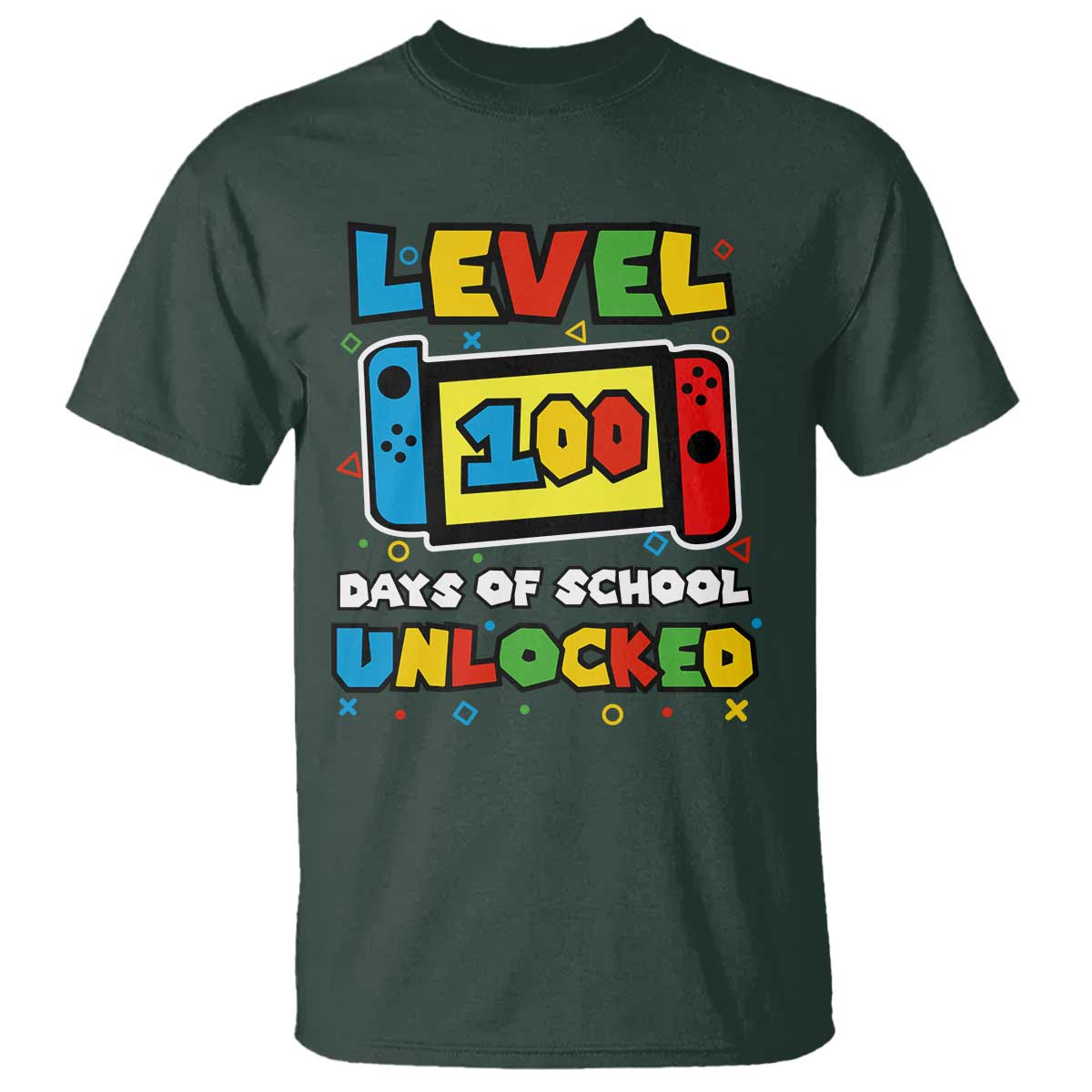 level-100-days-of-school-unlocked-t-shirt-happy-100th-days-of-school-gaming