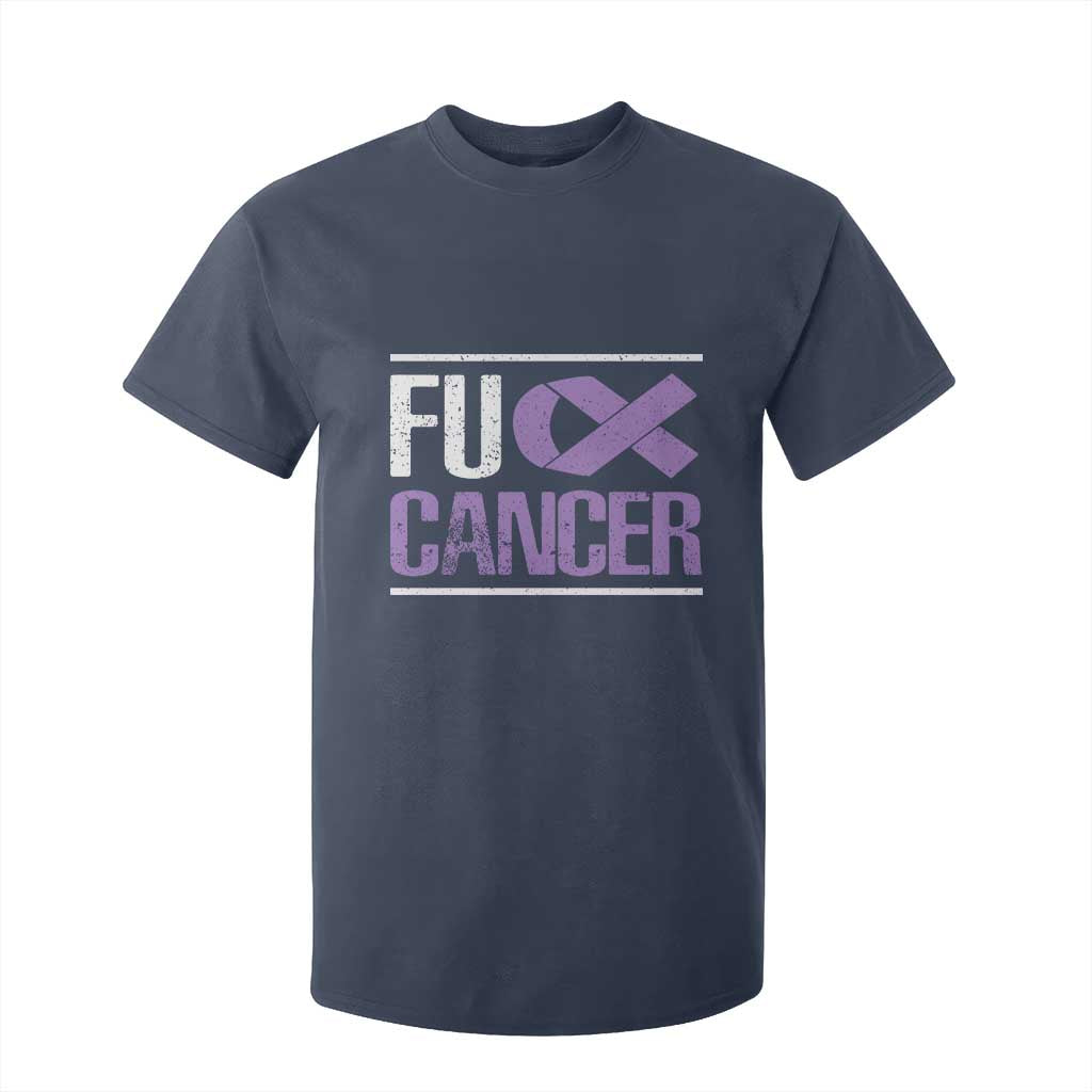 Fuck Cancer T Shirt For Kid Funny National Cancer Prevention Month Lavender Ribbon