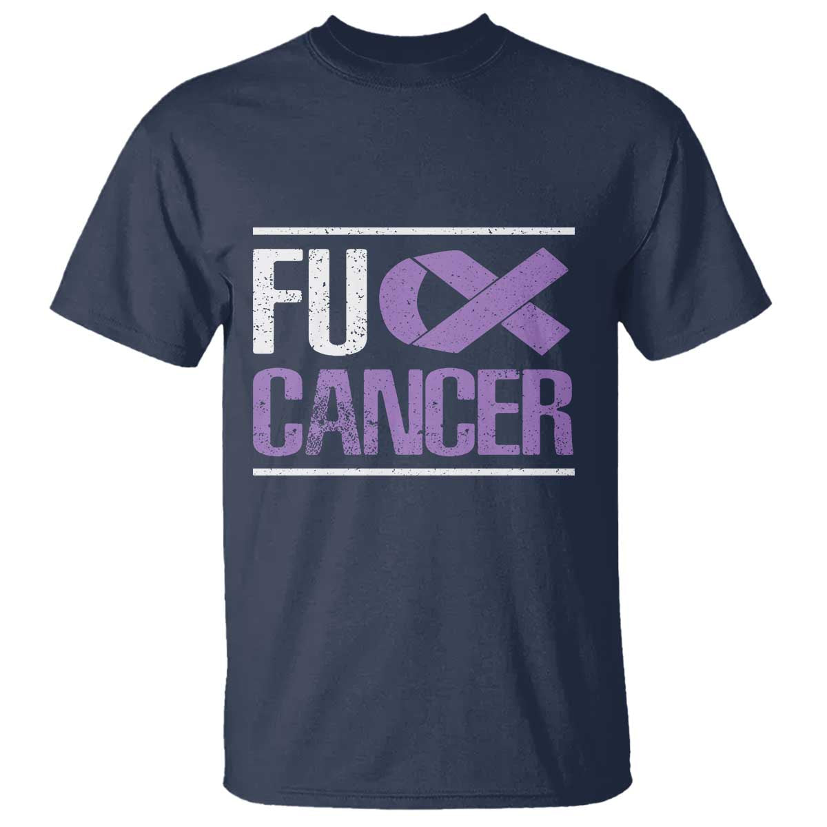 Fuck Cancer T Shirt Funny National Cancer Prevention Month Lavender Ribbon