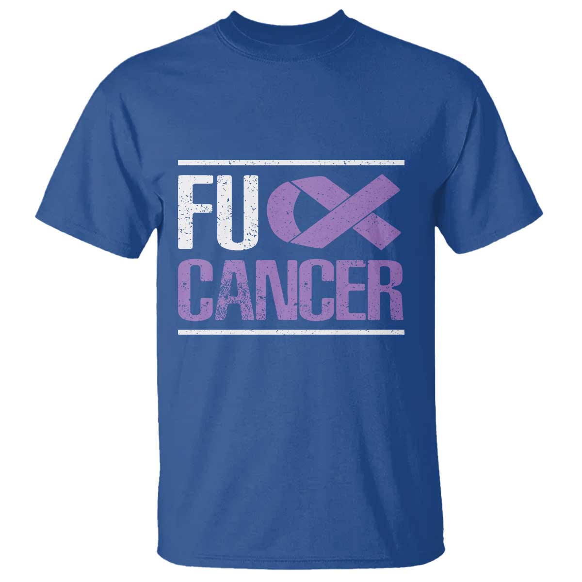 Fuck Cancer T Shirt Funny National Cancer Prevention Month Lavender Ribbon
