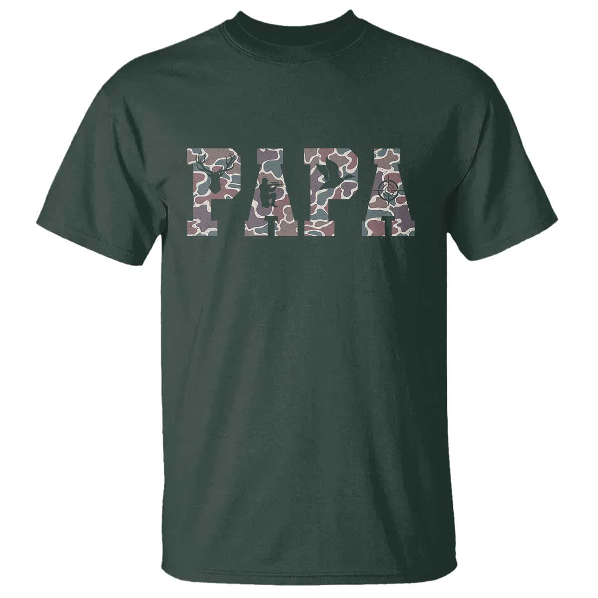 funny-papa-hunting-t-shirt-deer-hunter-fathers-day-camouflage-flag