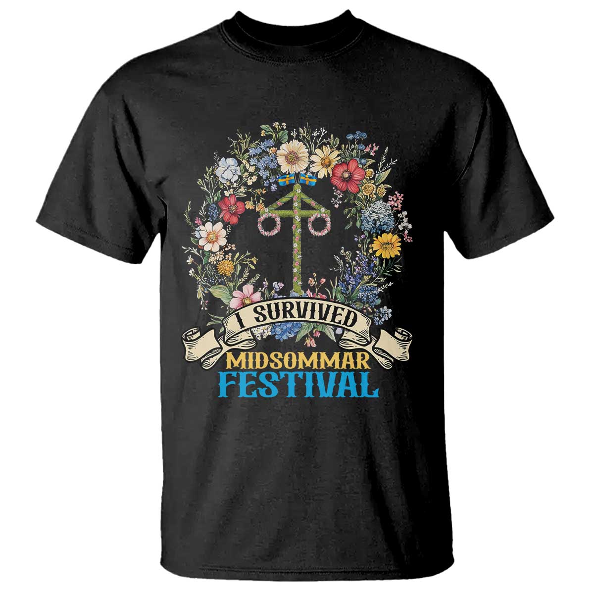 funny-i-survived-midsommar-festival-t-shirt-sweden-summer-festival-maypole