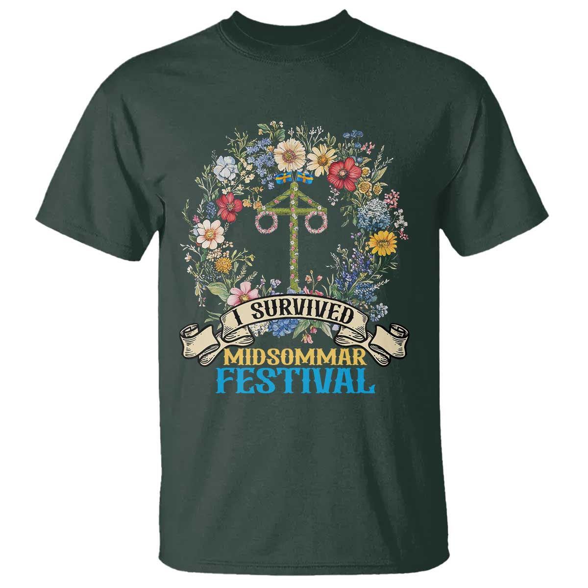 funny-i-survived-midsommar-festival-t-shirt-sweden-summer-festival-maypole