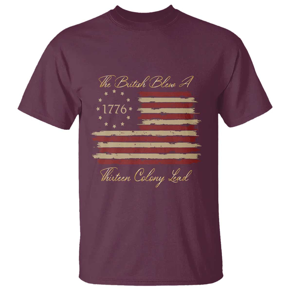 funny-the-british-blew-a-thirteen-colony-lead-t-shirt-4th-of-july-betsy-ross-flag