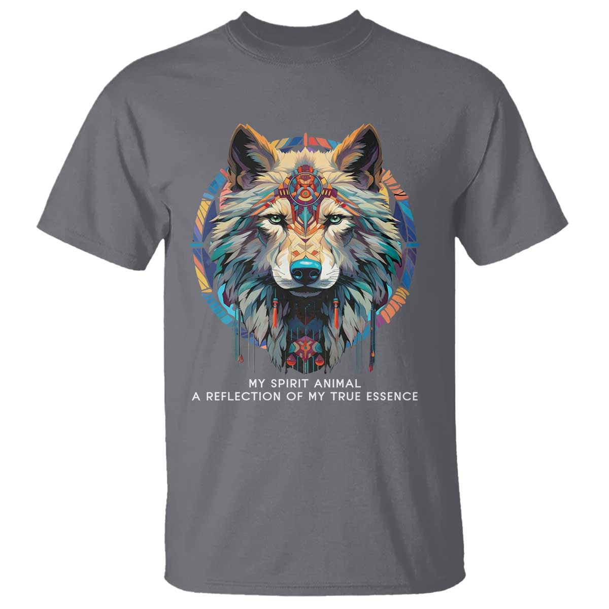 native-americans-t-shirt-my-spirit-animal-a-reflection-of-my-true-essence-wolf