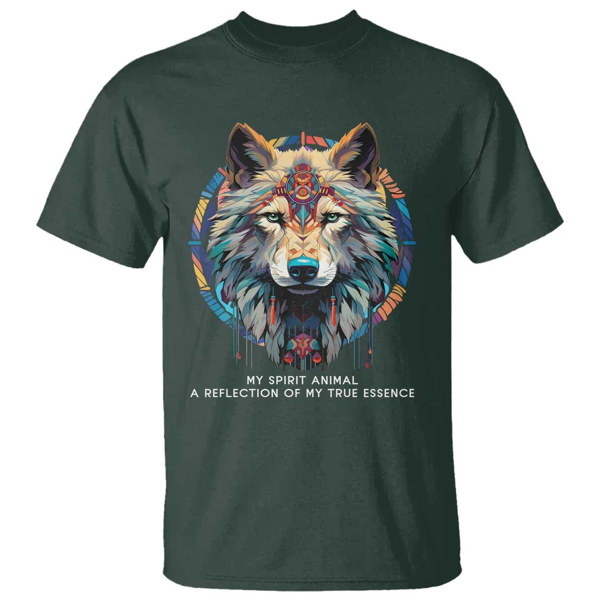 native-americans-t-shirt-my-spirit-animal-a-reflection-of-my-true-essence-wolf