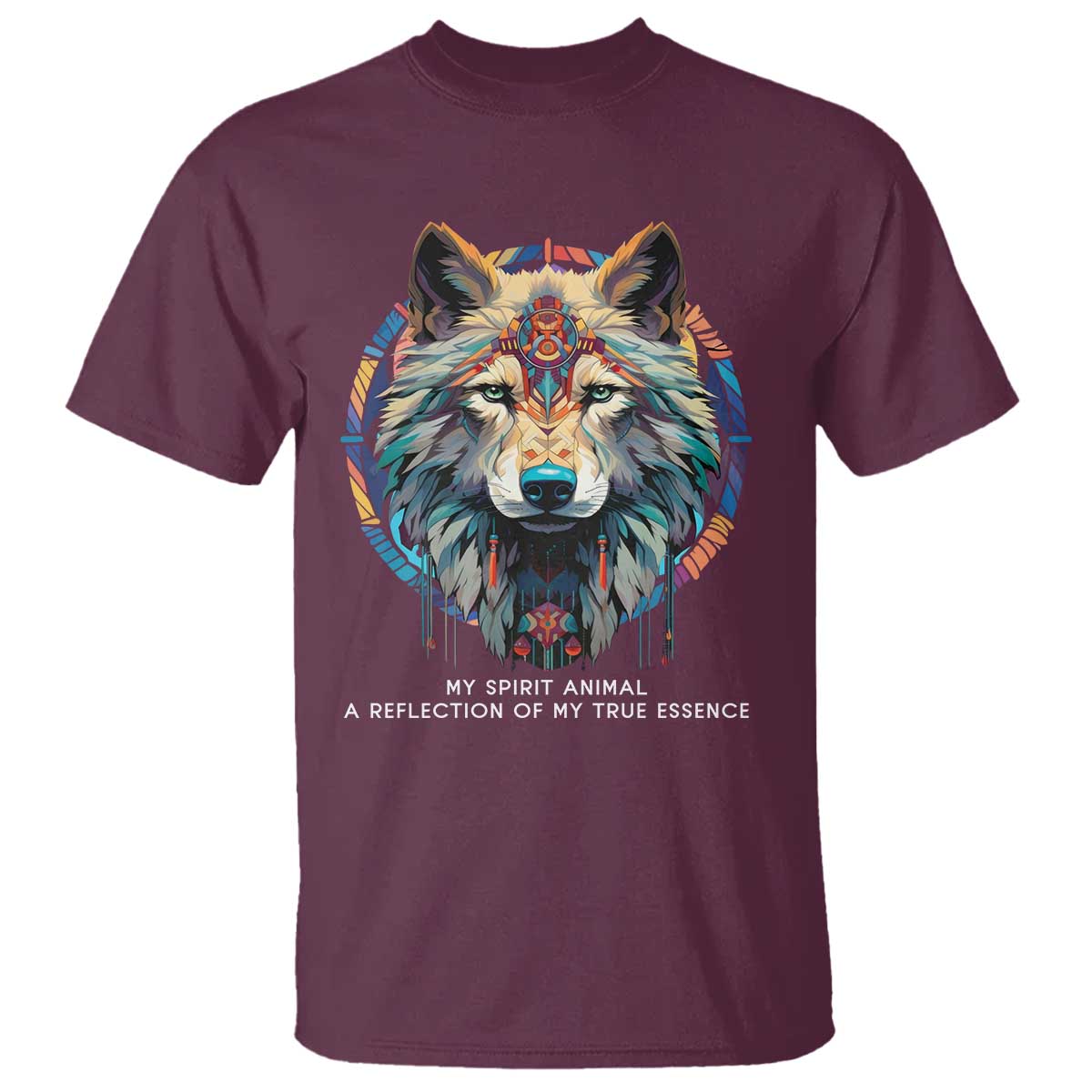 native-americans-t-shirt-my-spirit-animal-a-reflection-of-my-true-essence-wolf
