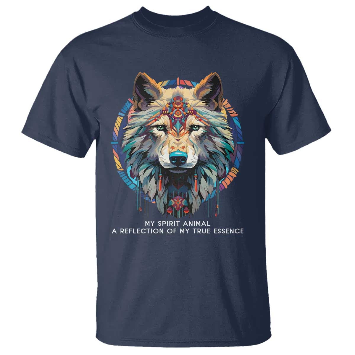native-americans-t-shirt-my-spirit-animal-a-reflection-of-my-true-essence-wolf