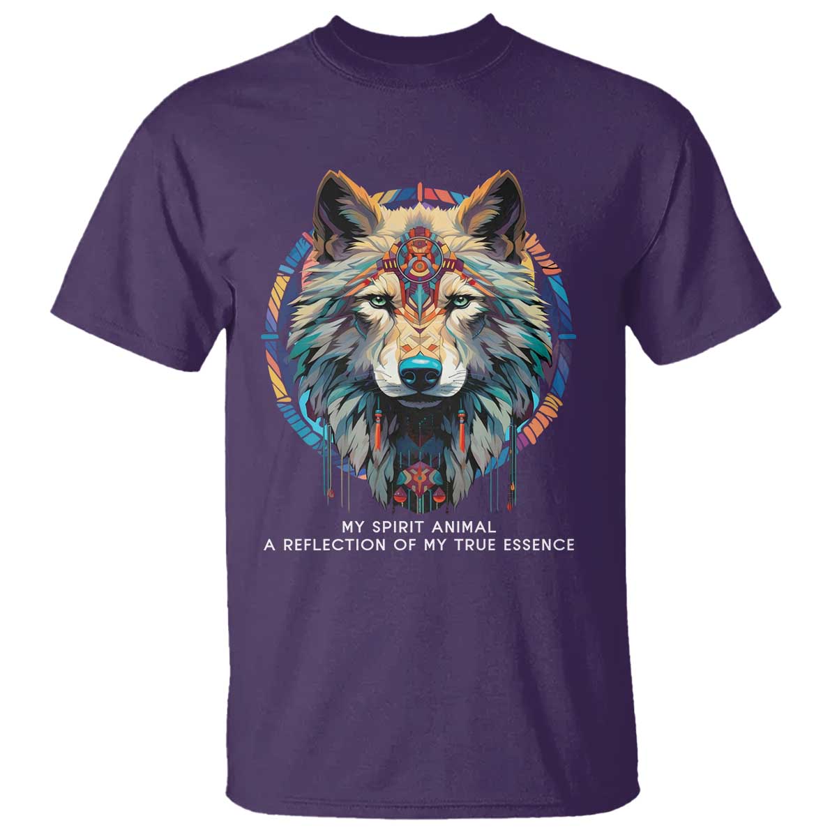 native-americans-t-shirt-my-spirit-animal-a-reflection-of-my-true-essence-wolf