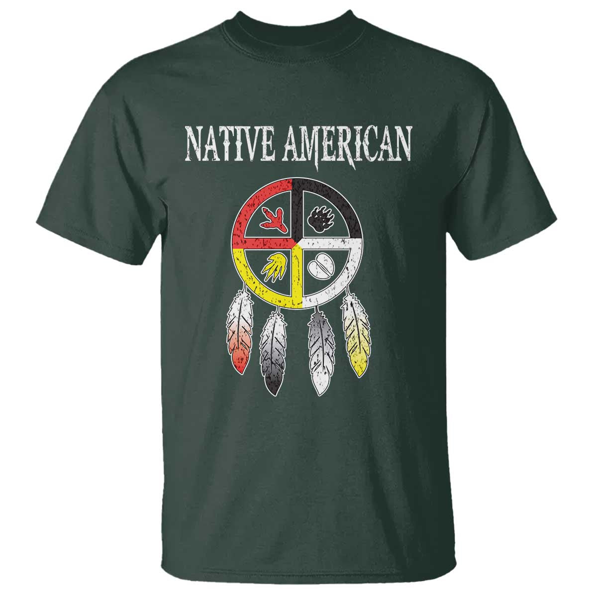 native-american-t-shirt-medicine-wheel-dreamcatcher-spirit-animal-paws