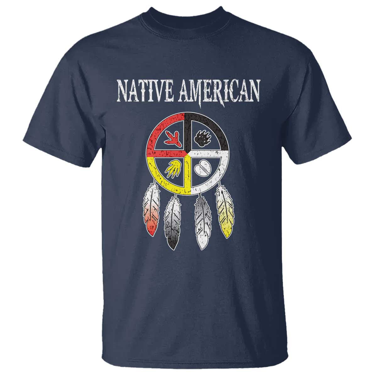 native-american-t-shirt-medicine-wheel-dreamcatcher-spirit-animal-paws