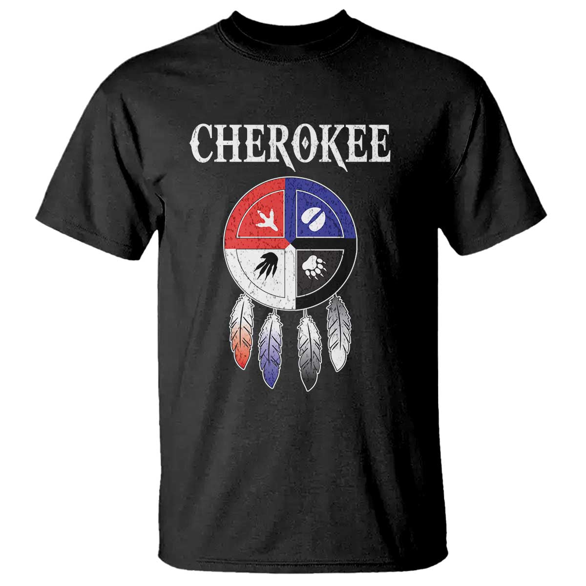 cherokee-t-shirt-native-american-tribes-medicine-wheel-dreamcatcher-spirit-animal-paws