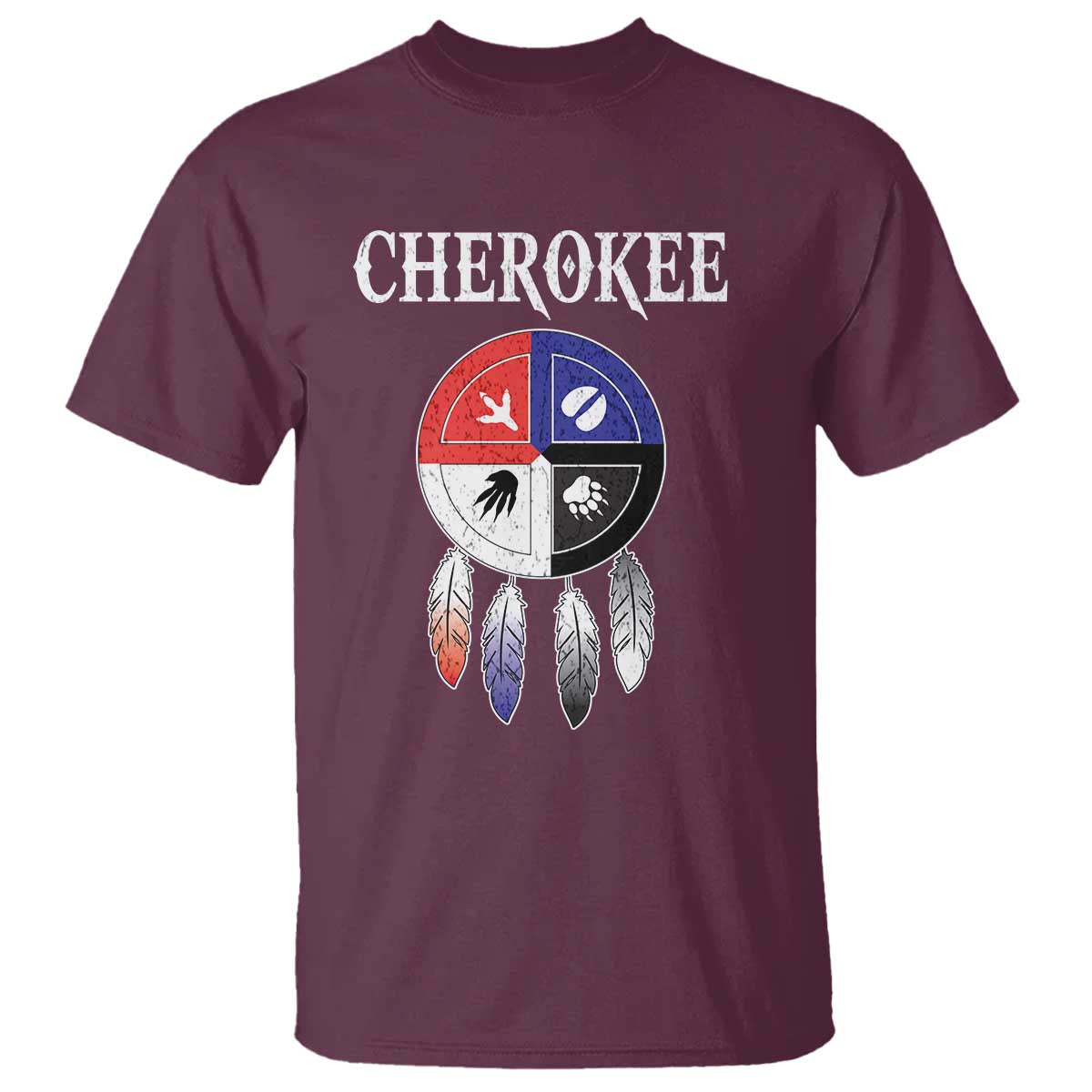cherokee-t-shirt-native-american-tribes-medicine-wheel-dreamcatcher-spirit-animal-paws