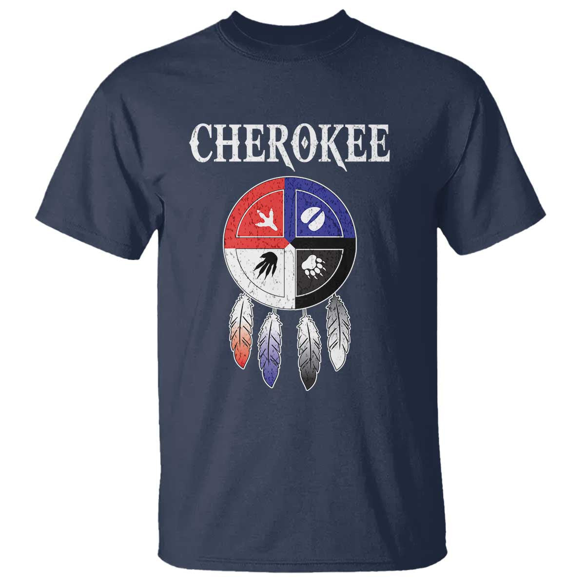 cherokee-t-shirt-native-american-tribes-medicine-wheel-dreamcatcher-spirit-animal-paws