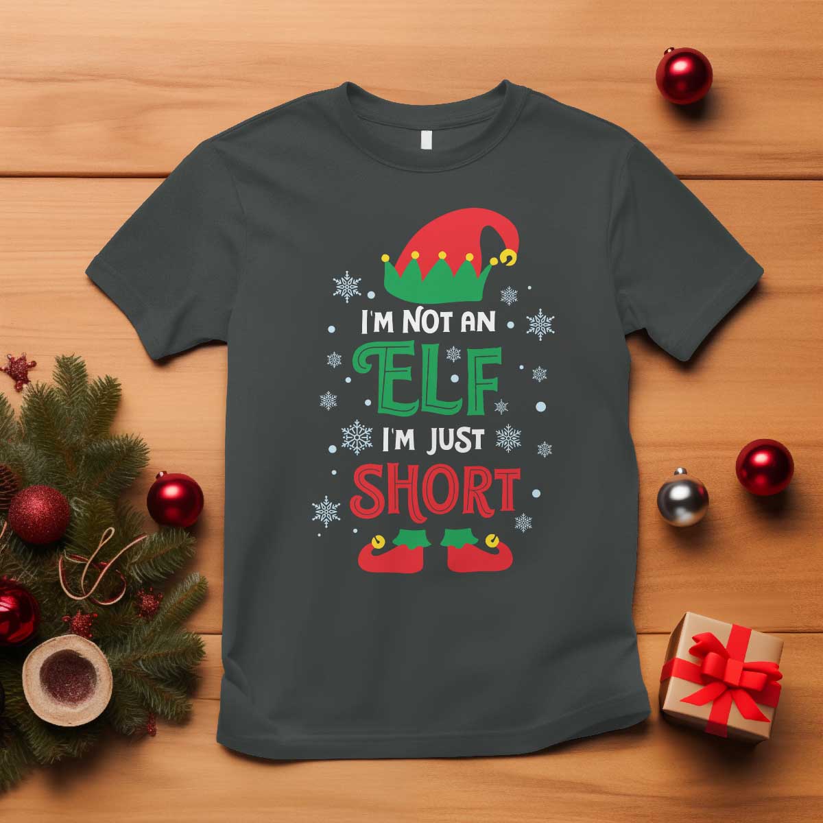 funny-christmas-elf-t-shirt-im-not-an-elf-im-just-short-snowflakes
