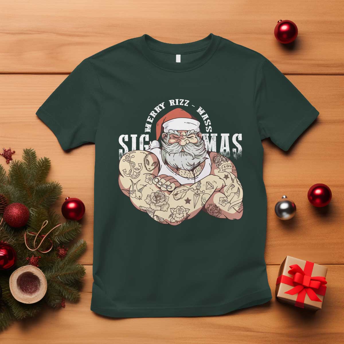 funny-christmas-santa-t-shirt-merry-rizzmas-sigmas-charisma-rizz-santa