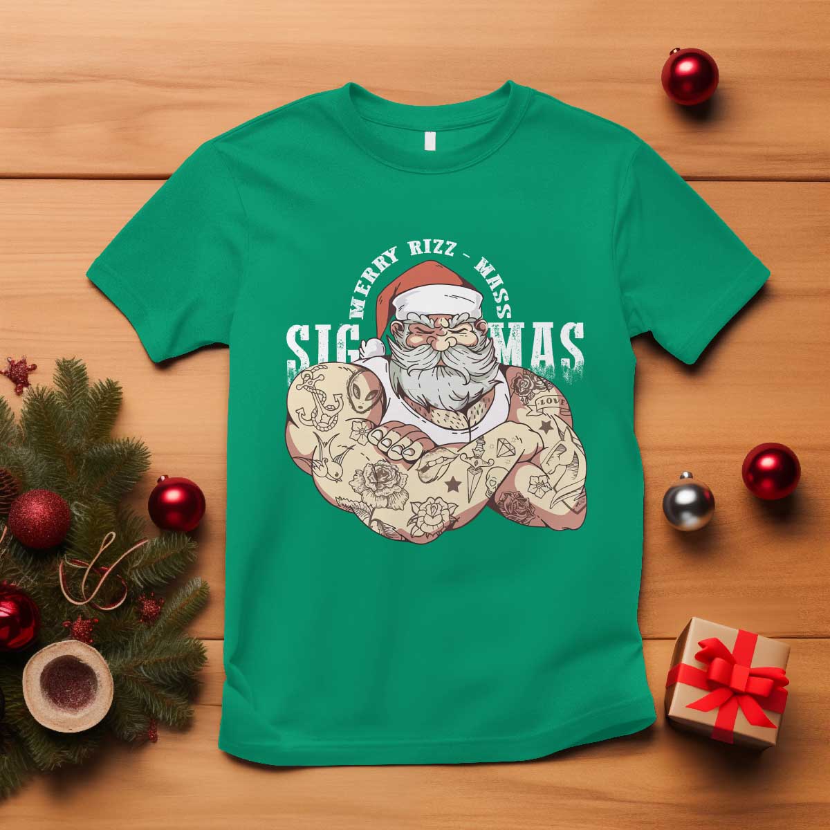 funny-christmas-santa-t-shirt-merry-rizzmas-sigmas-charisma-rizz-santa