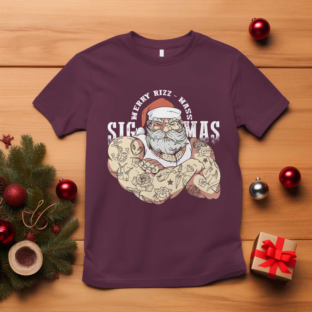 funny-christmas-santa-t-shirt-merry-rizzmas-sigmas-charisma-rizz-santa