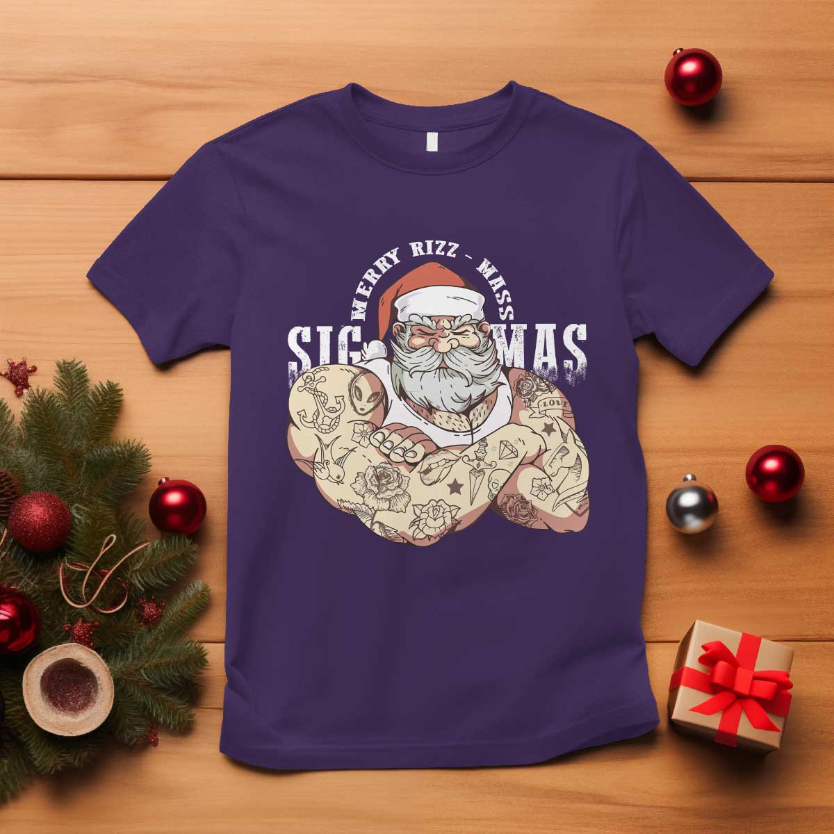 funny-christmas-santa-t-shirt-merry-rizzmas-sigmas-charisma-rizz-santa
