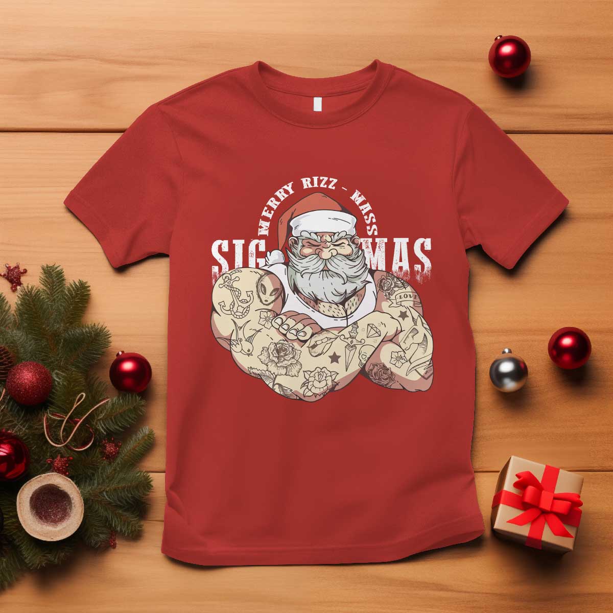 funny-christmas-santa-t-shirt-merry-rizzmas-sigmas-charisma-rizz-santa