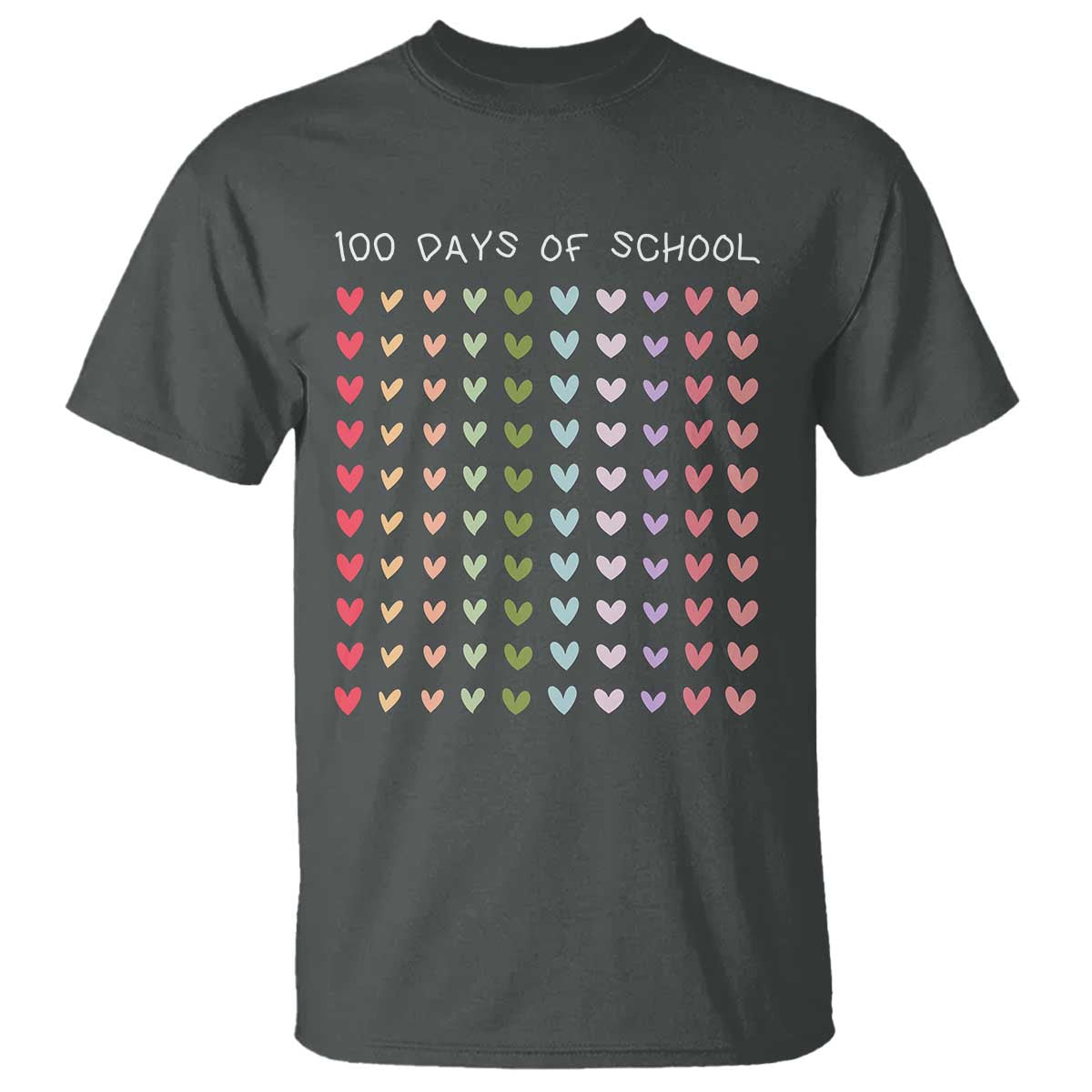 funny-100-days-of-school-pastel-heart-sketch-t-shirt