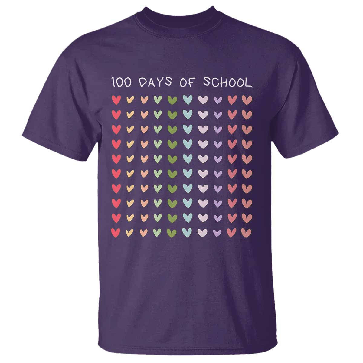 funny-100-days-of-school-pastel-heart-sketch-t-shirt