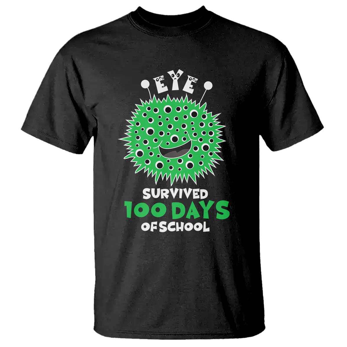 funny-monster-virus-eye-survived-100-days-of-school-t-shirt