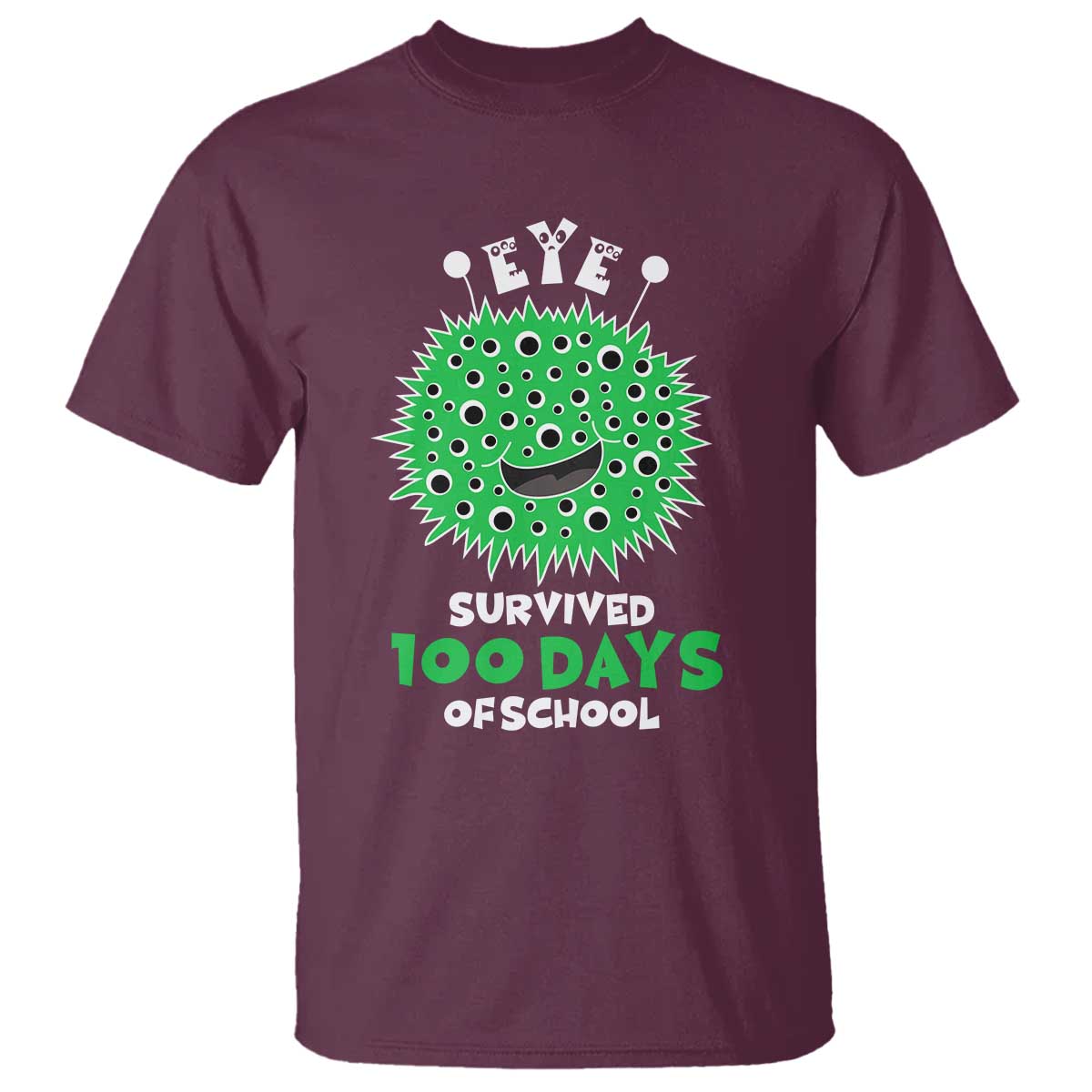 funny-monster-virus-eye-survived-100-days-of-school-t-shirt