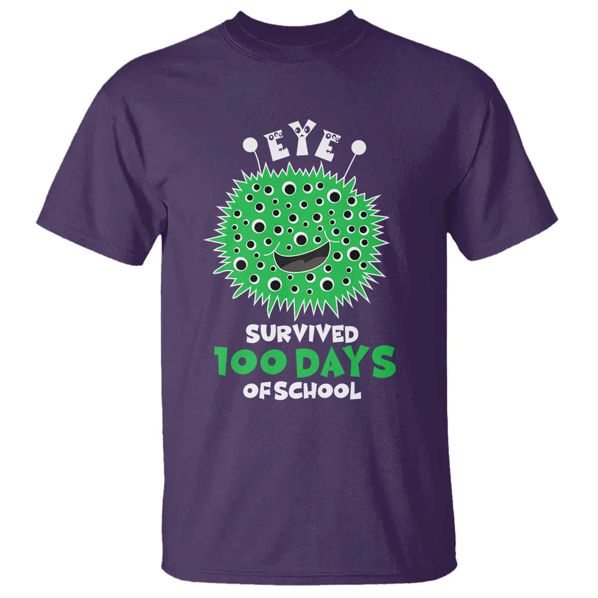 funny-monster-virus-eye-survived-100-days-of-school-t-shirt