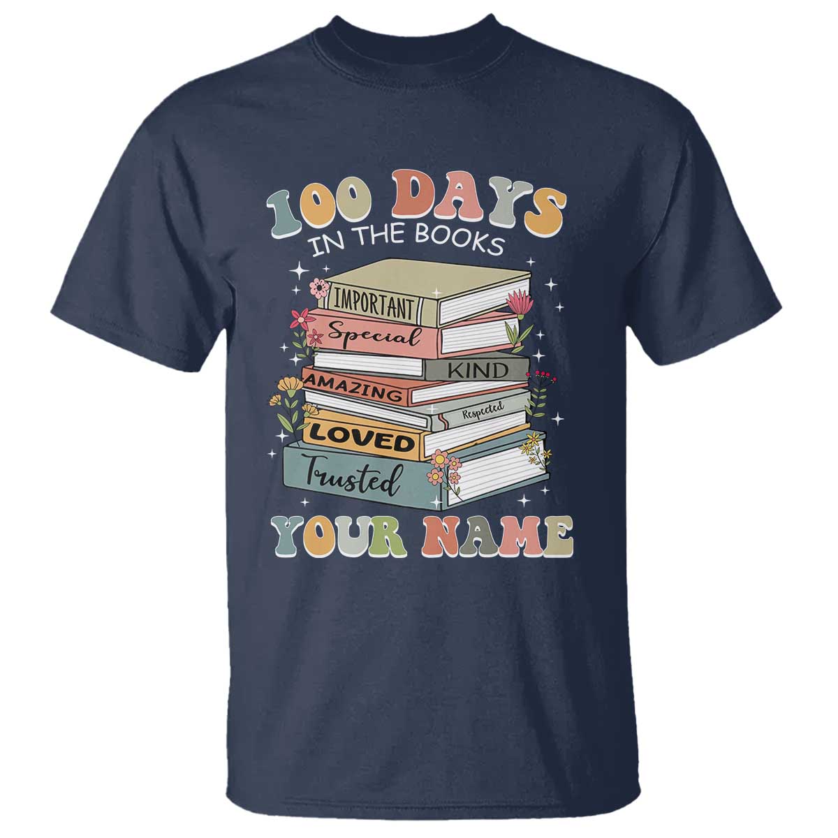 personalized-100-days-in-the-books-t-shirt-custom-name-mr-mrs-teachers-100th-days-of-school