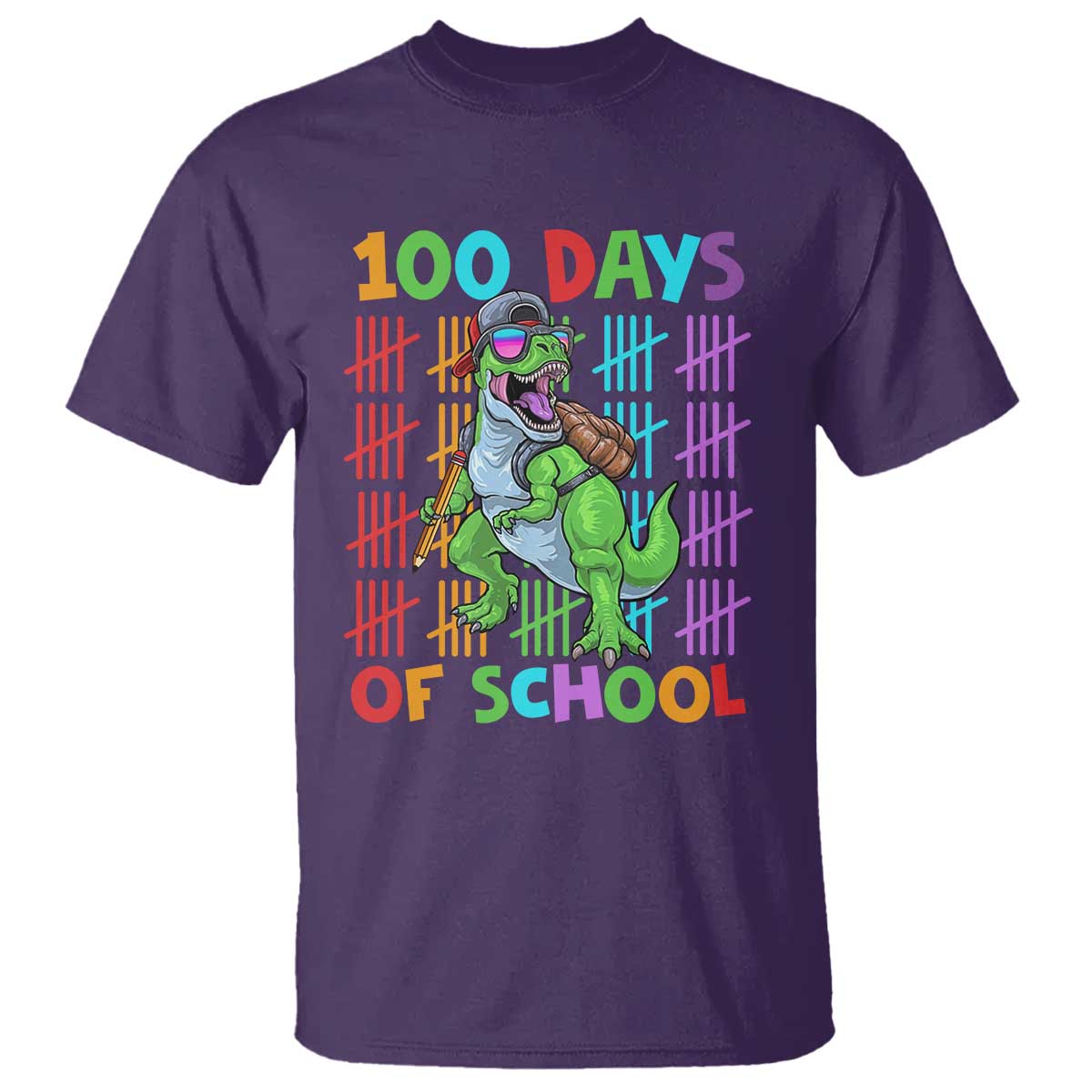 funny-100-days-of-school-t-rex-dinosaur-t-shirt