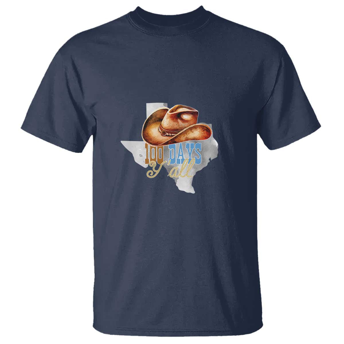 funny-100th-day-of-school-cowboy-t-shirt-100-days-yall-tx-map