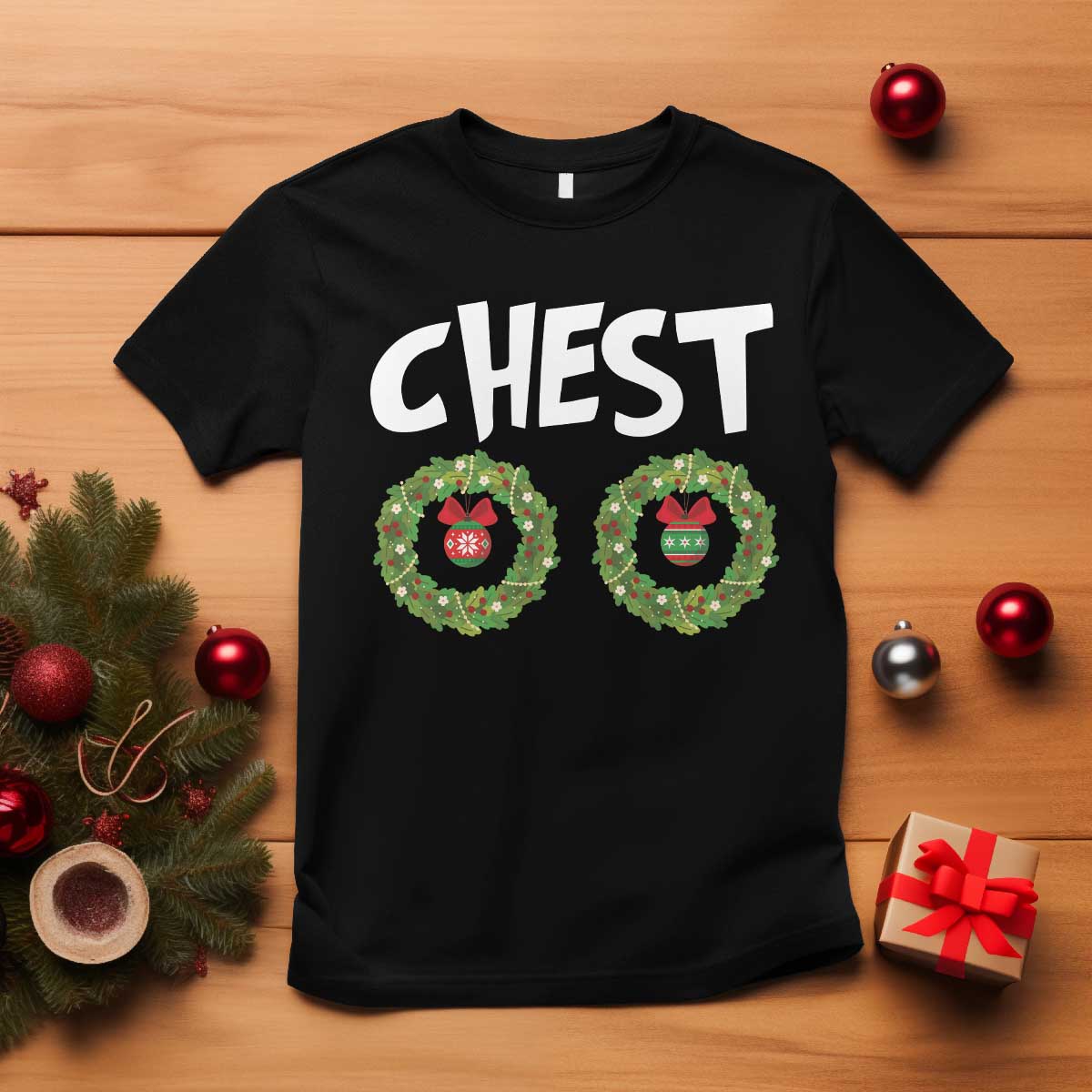 funny-christmas-couple-t-shirt-chest-nuts-bauble-xmas-wreath