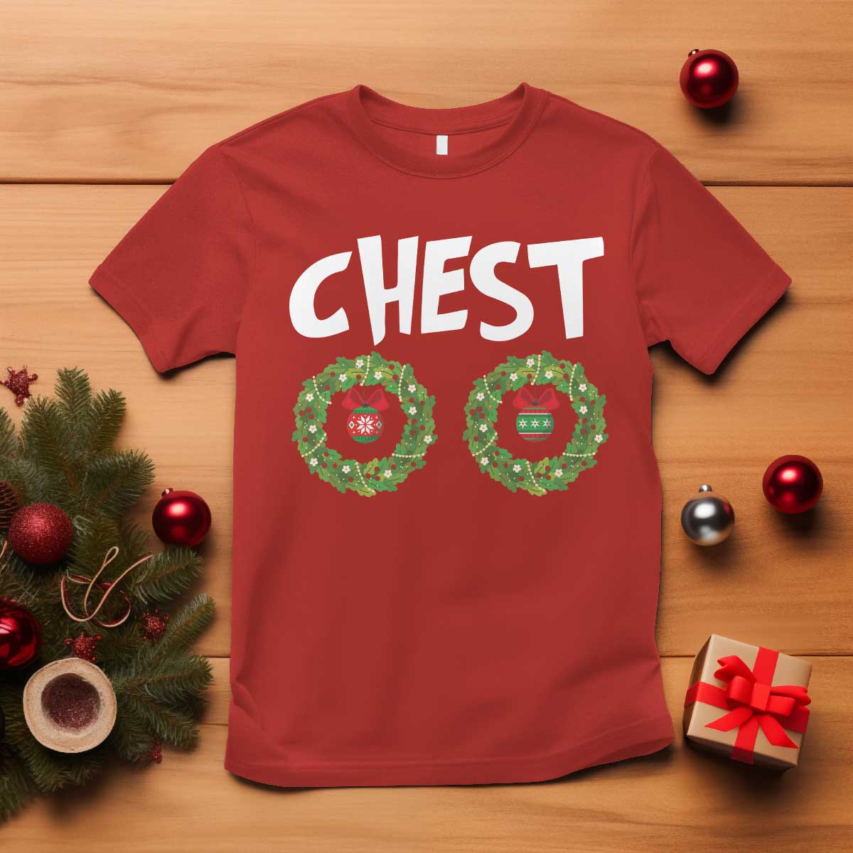 funny-christmas-couple-t-shirt-chest-nuts-bauble-xmas-wreath