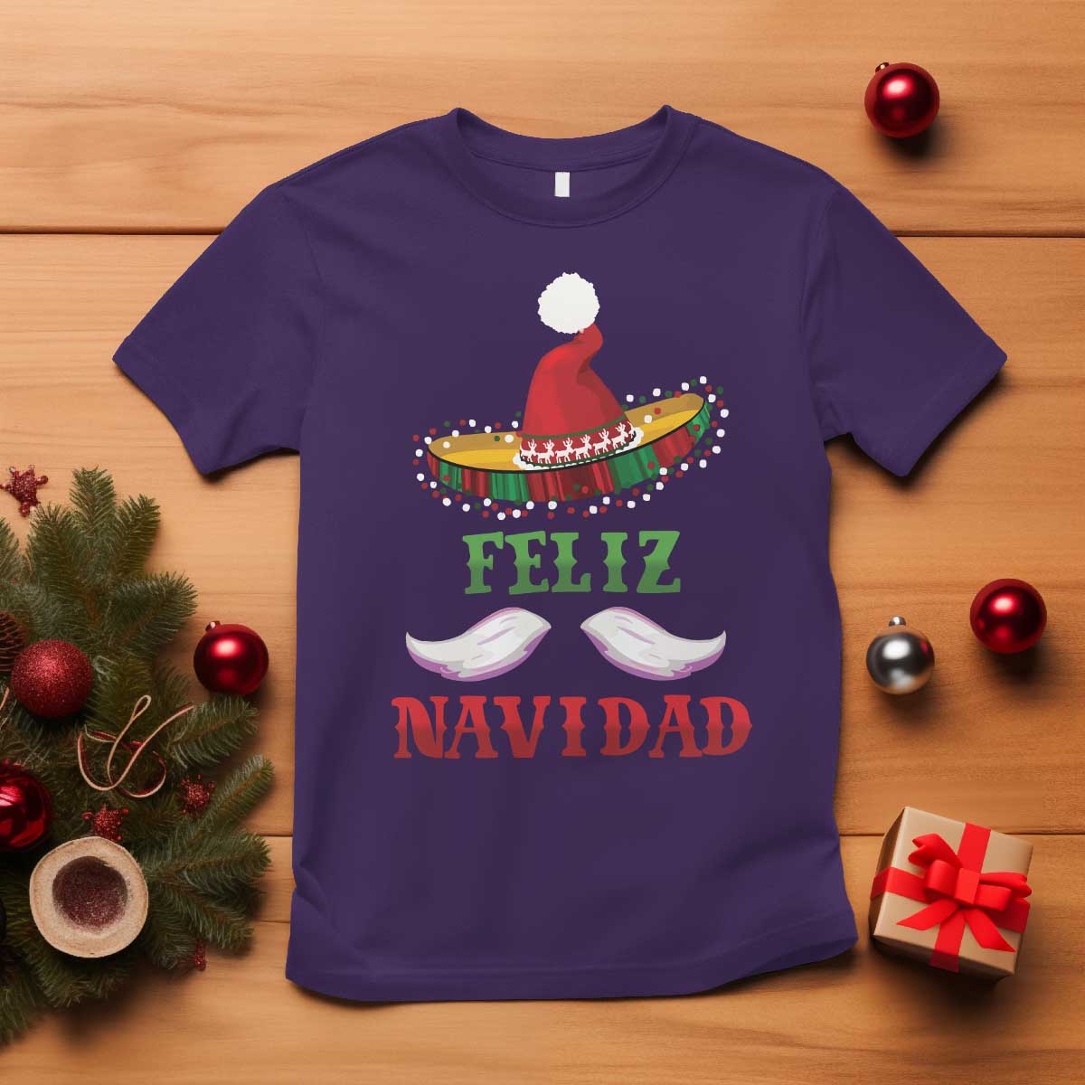 funny-christmas-in-mexico-t-shirt-feliz-navidad-sombrero-santa-hat