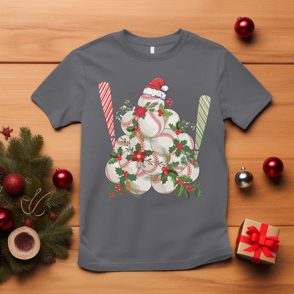 funny-christmas-baseball-t-shirt-santa-sports-balls-snow-xmas-tree