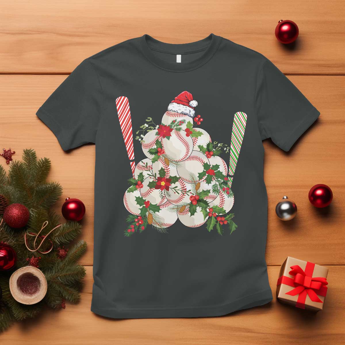 funny-christmas-baseball-t-shirt-santa-sports-balls-snow-xmas-tree