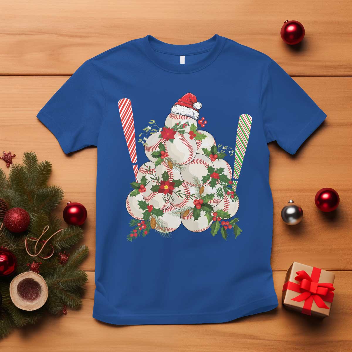 funny-christmas-baseball-t-shirt-santa-sports-balls-snow-xmas-tree