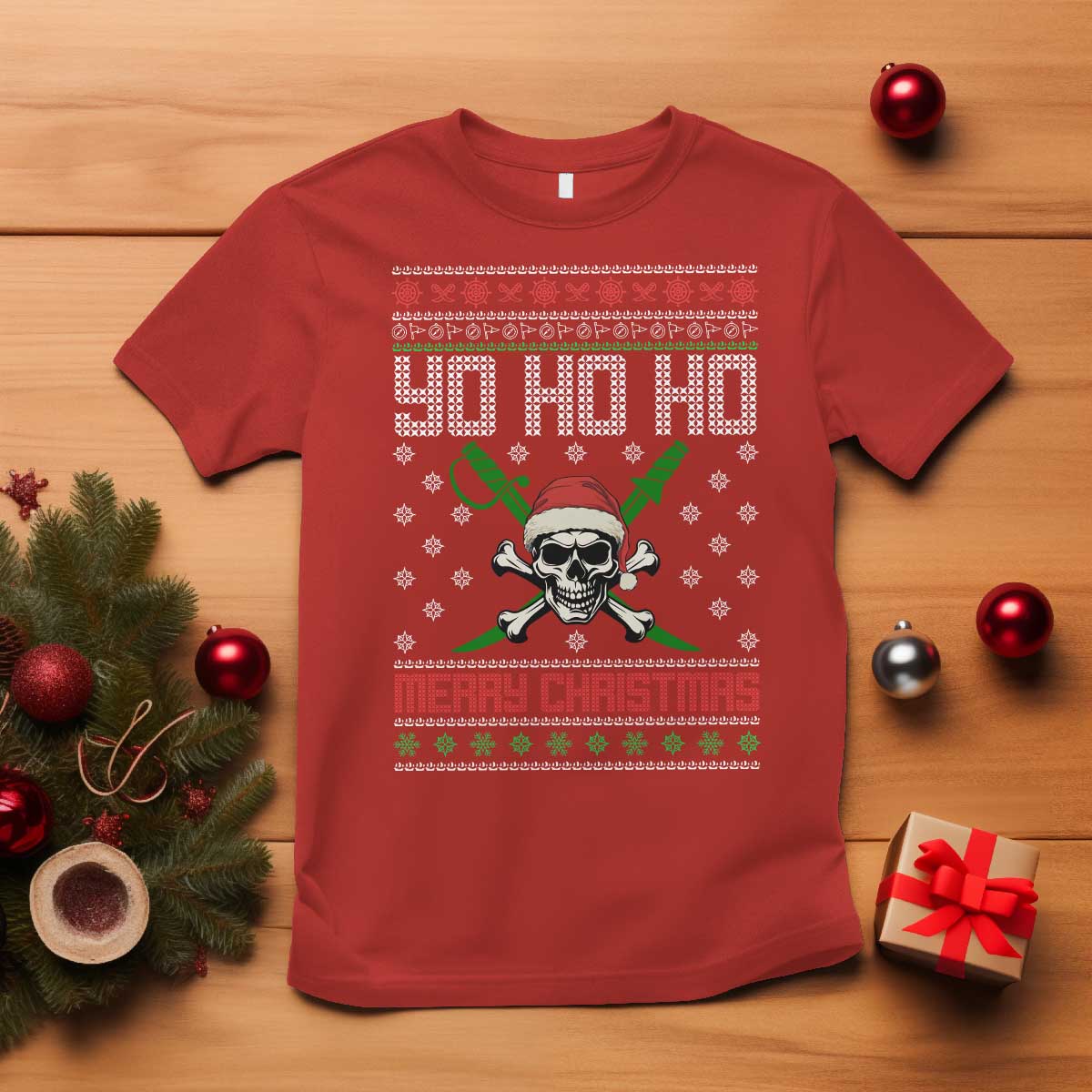 funny-christmas-pirate-santa-t-shirt-yo-ho-ho-merry-christmas-skull-santa-hat