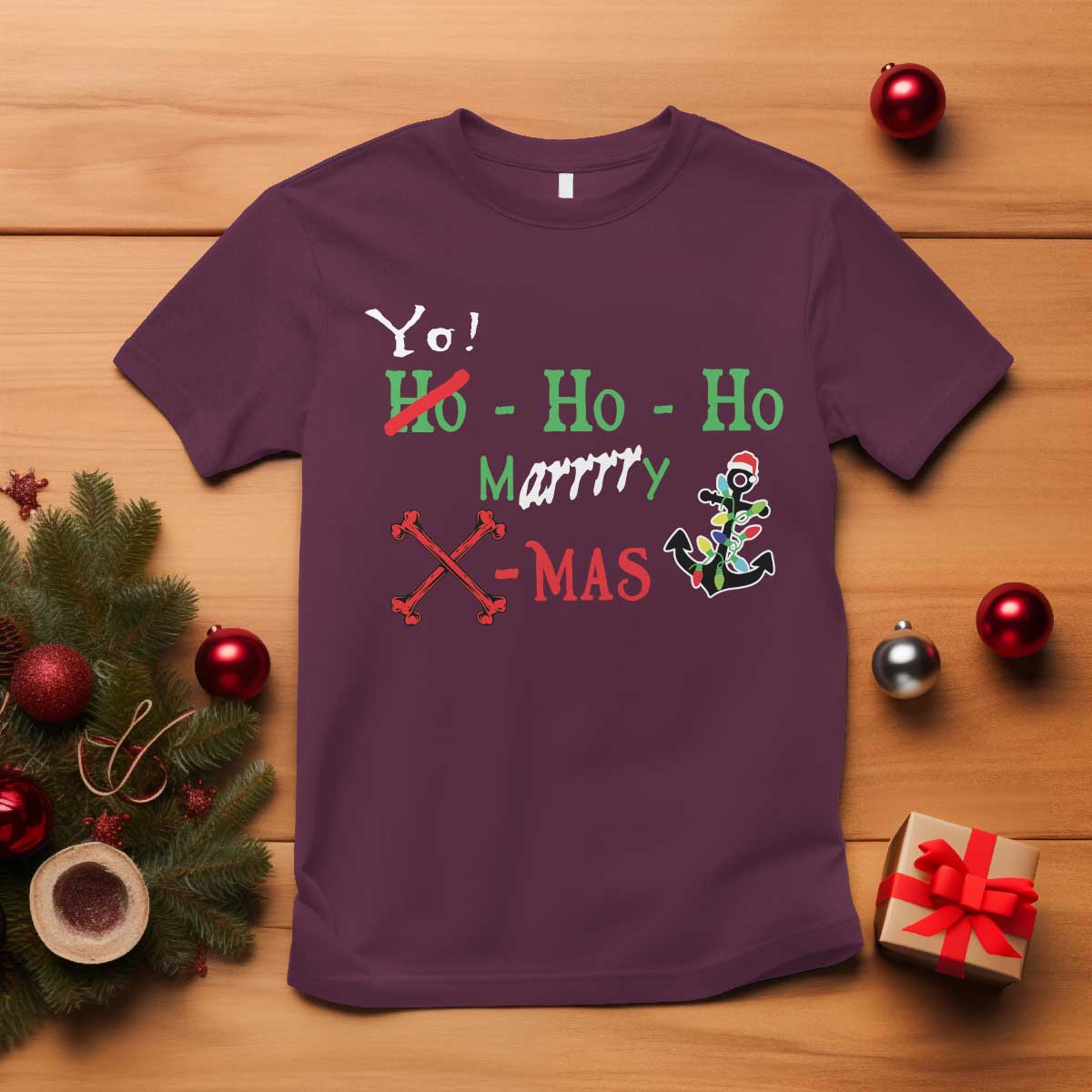 funny-christmas-pirate-t-shirt-yo-ho-ho-marrrrry-x-mas-anchor-santa-hat