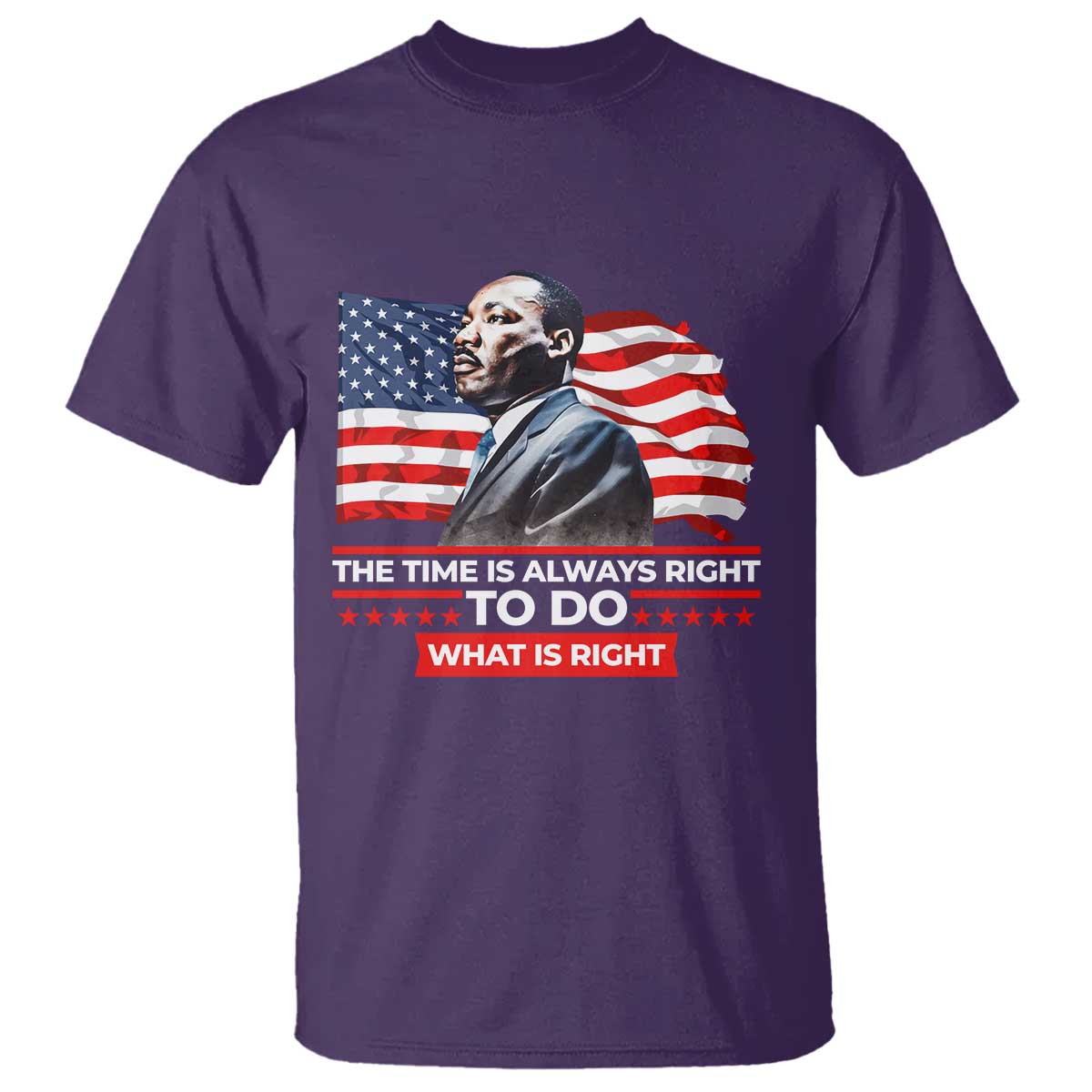 mlk-day-the-time-is-always-right-to-do-what-is-right-t-shirt-martin-luther-king-american-flag-black-history-month