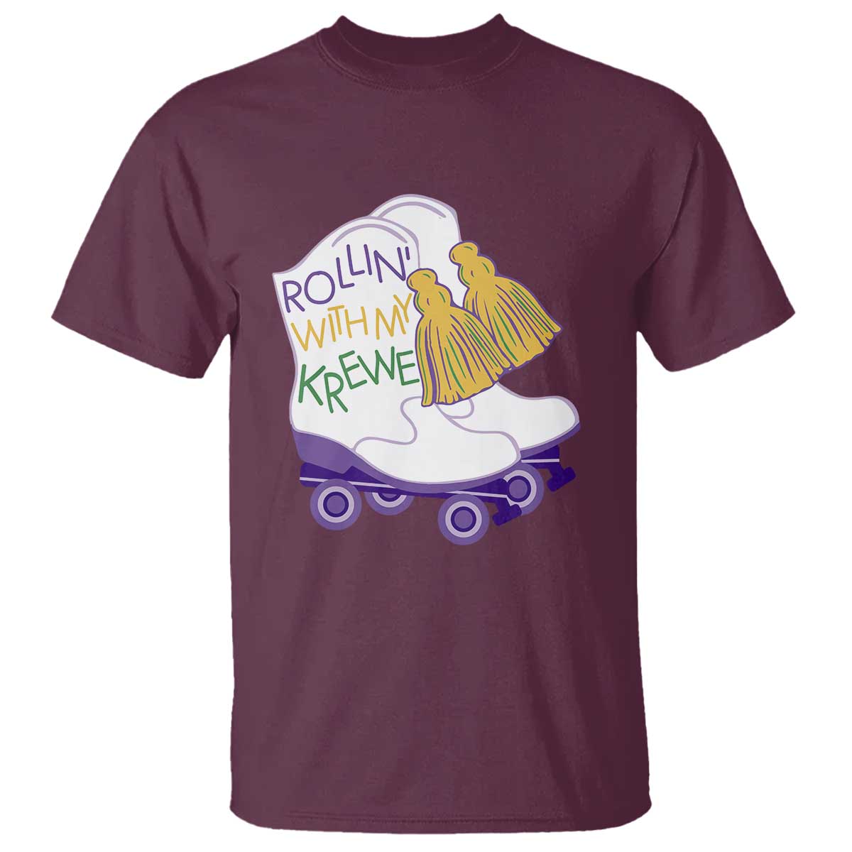 funny-mardi-gras-t-shirt-rollin-with-my-krewe-marching-boots-carnival-party