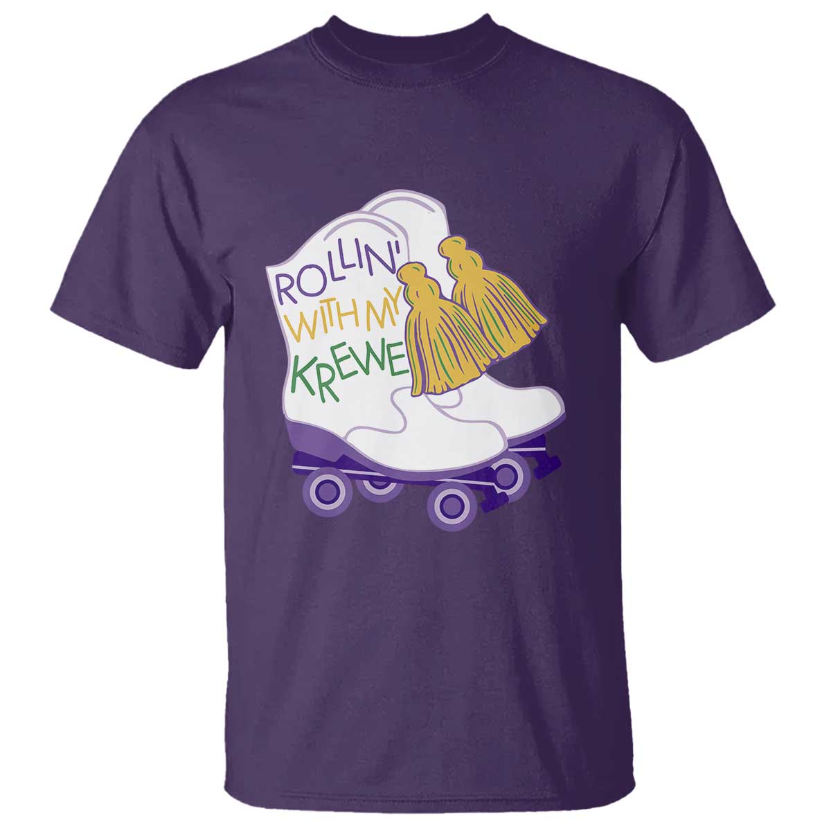 funny-mardi-gras-t-shirt-rollin-with-my-krewe-marching-boots-carnival-party