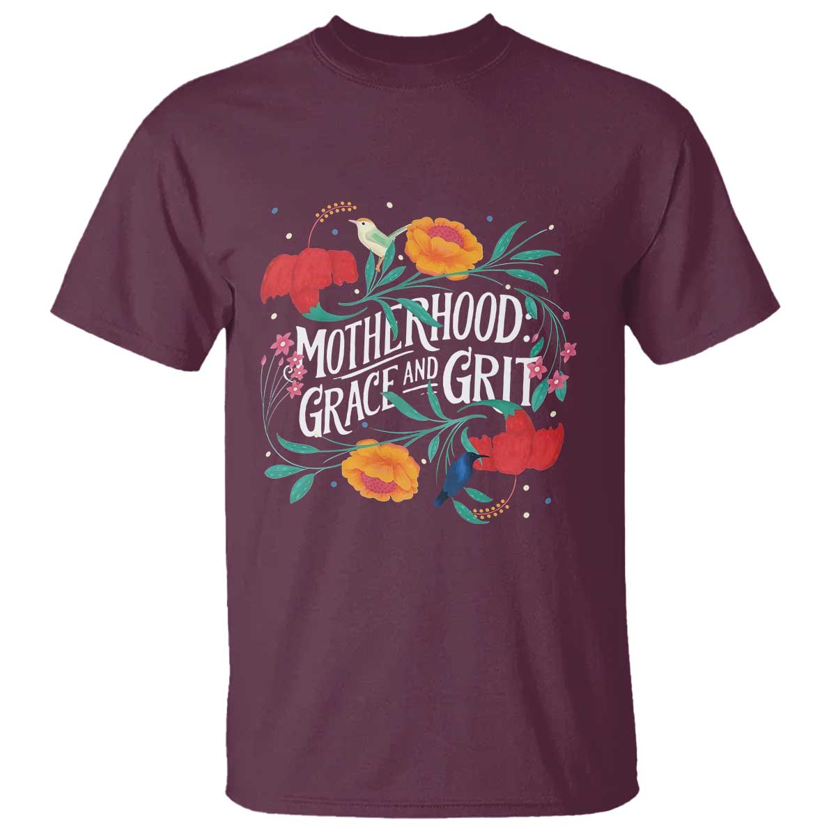motherhood-grace-and-grit-t-shirt-boho-floral-mothers-day