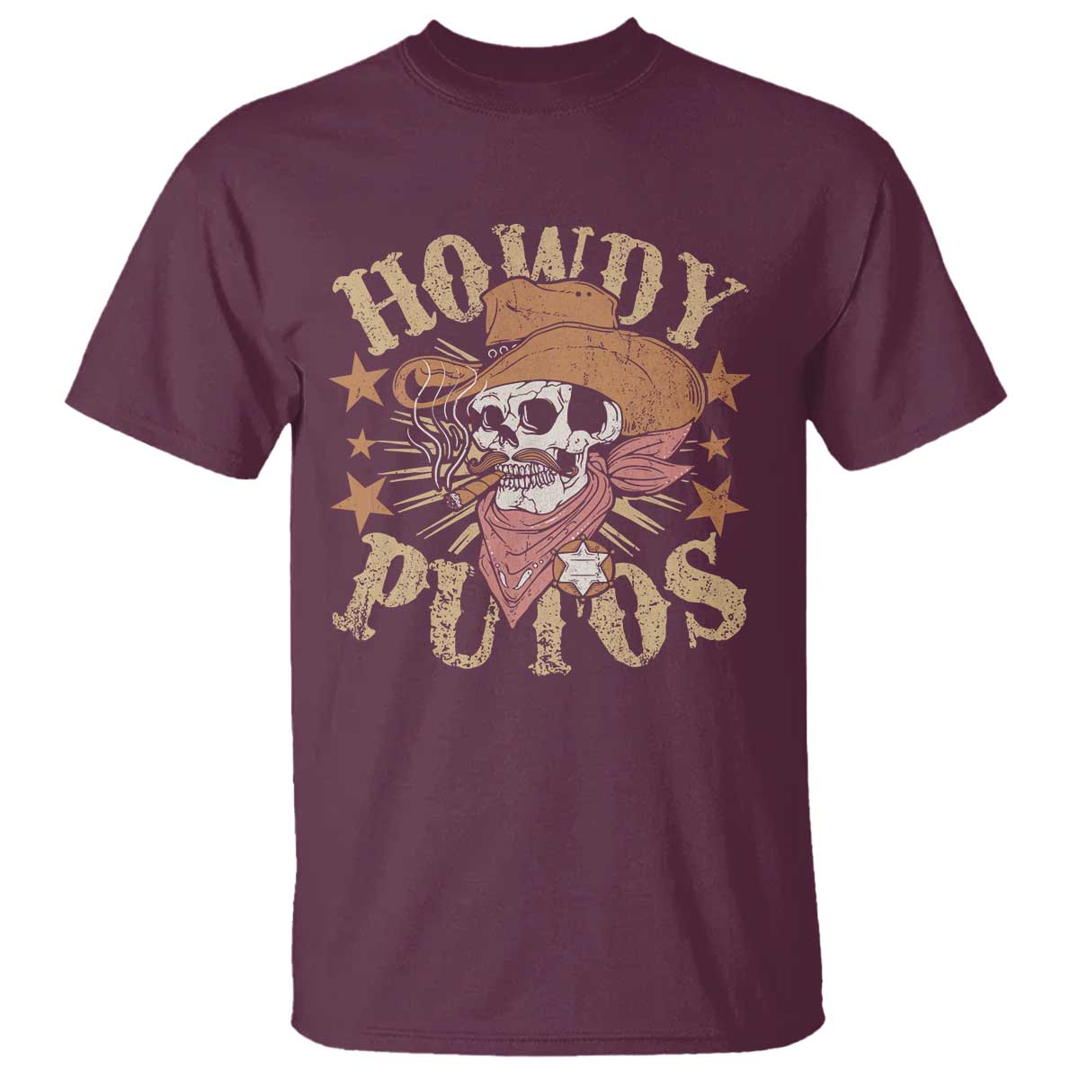 funny-howdy-putos-t-shirt-western-country-smoking-skull-cowboy